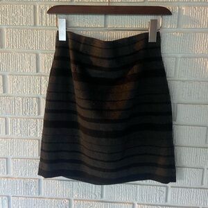Banana Republic Wool Striped Mini Skirt Lined